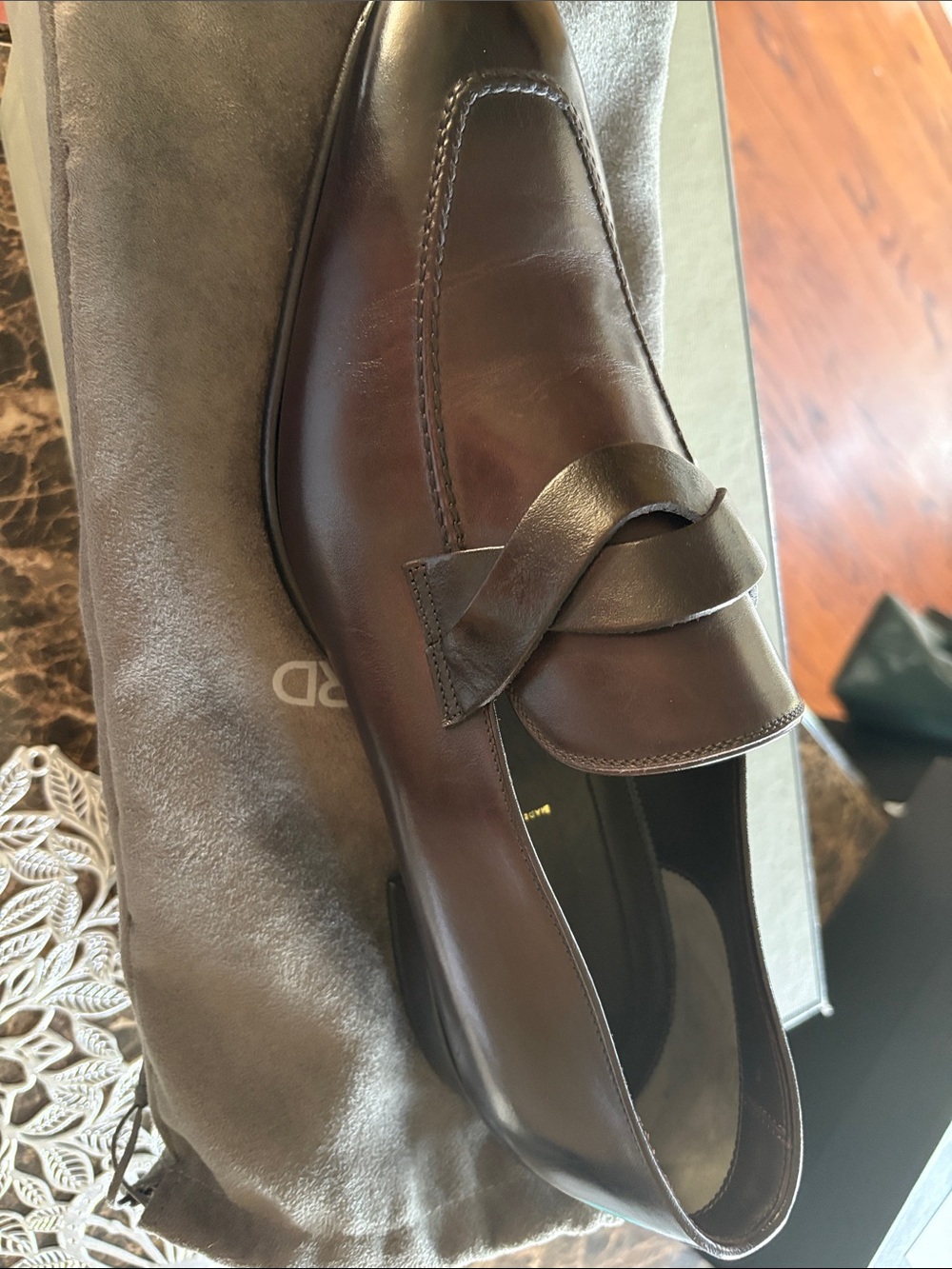 Tom Ford Dark Brown Leather Penny Loafer
